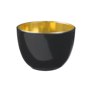 Bol Tulip H39 x xDiam57 65ml noir doré PS